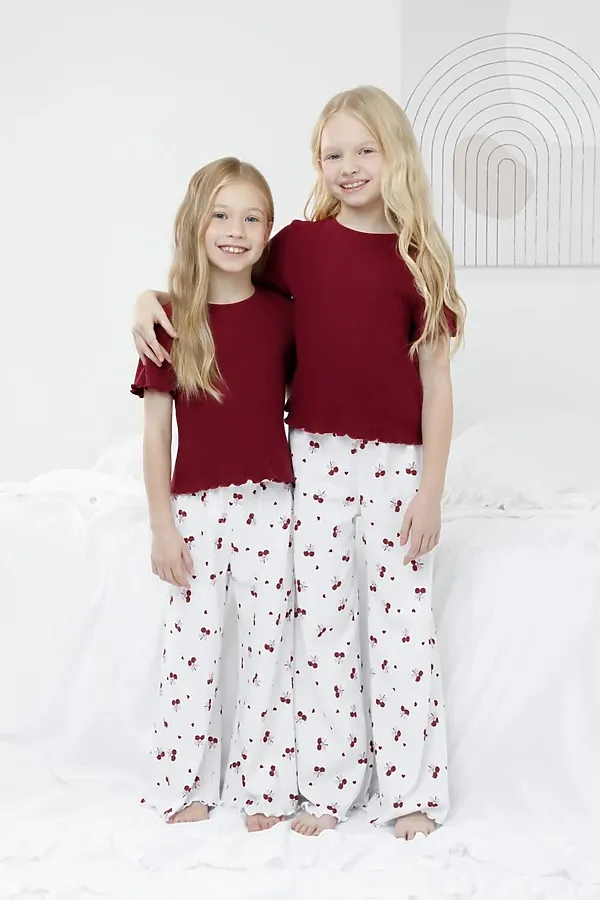 Пижама CROCKID, бордовый - фото 1