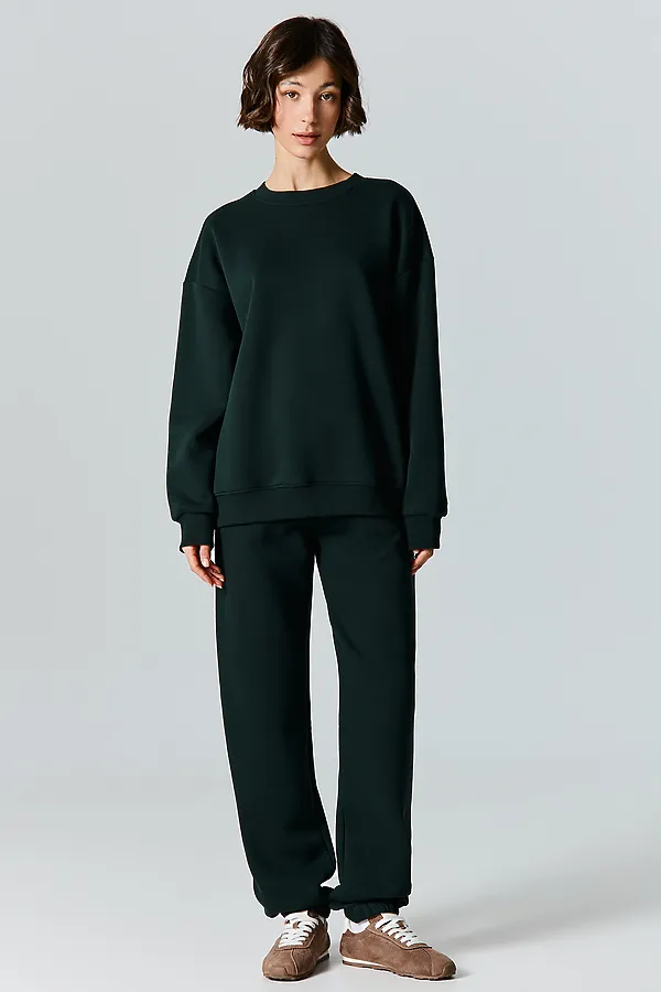 Комплект женский (свитшот, брюки) MARK FORMELLE, зеленый бархат - фото 1