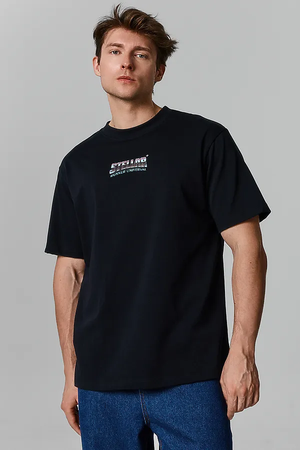 Футболка мужская MARK FORMELLE, черный +печать18 - фото 1