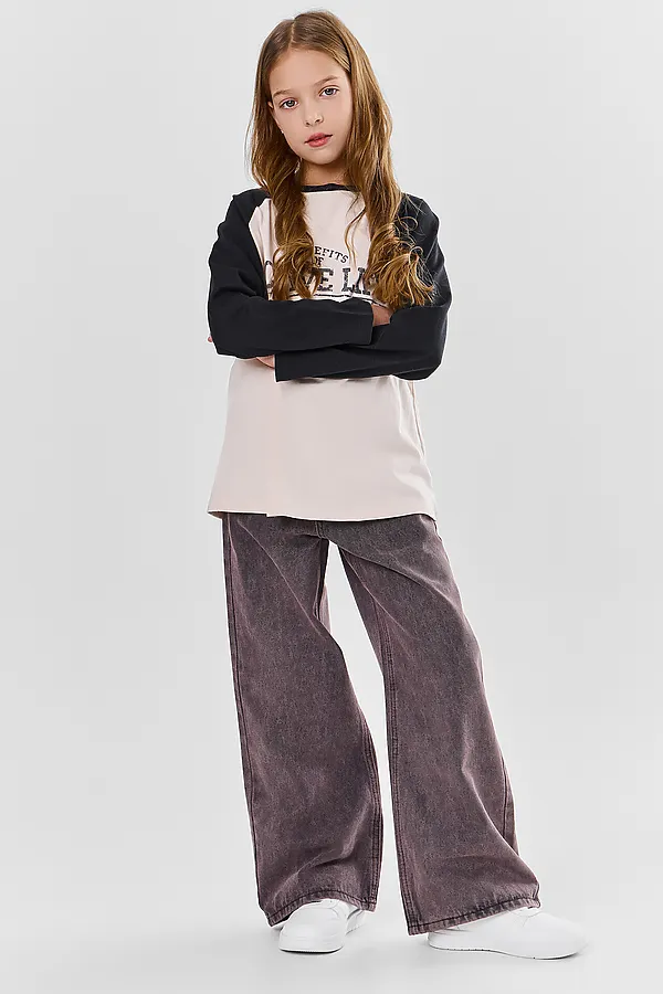 Джинсы для девочек MARK FORMELLE, шоколад - фото 1