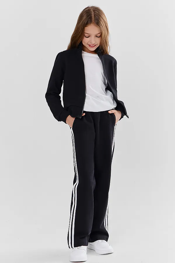 Комплект для девочек (толстовка, брюки) MARK FORMELLE, черный - фото 1