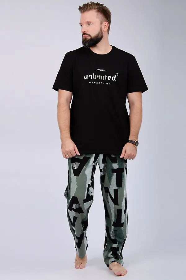 Пижама с брюками Генри НАТАЛИ, черный - фото 1