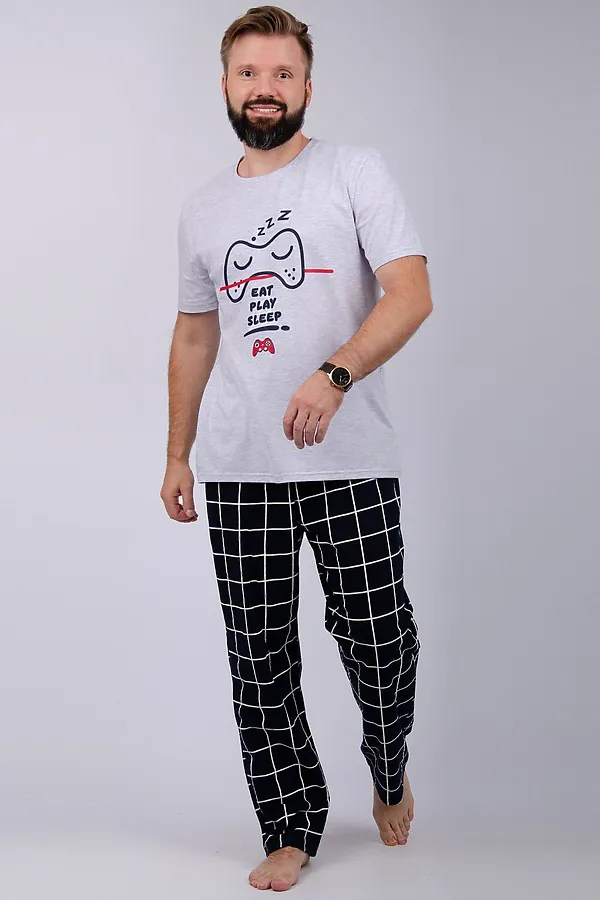 Пижама с брюками Стэнли 2 НАТАЛИ, темно-синий - фото 1