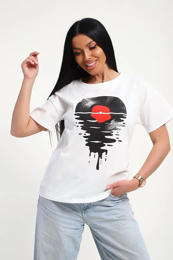 Футболка 85664 НАТАЛИ, белый - фото 1