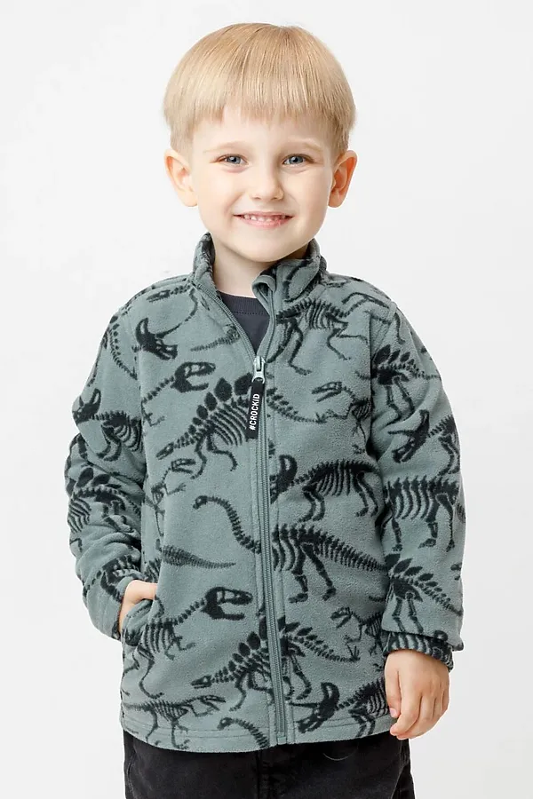 Толстовка CROCKID, зеленый - фото 1