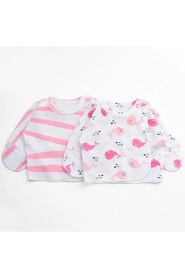 Распашонки 2 штуки. YOULALA, розовый - фото 1