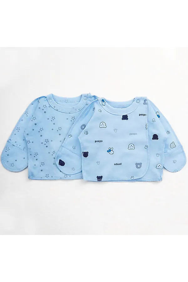 Распашонки 2 штуки. YOULALA, голубой - фото 1