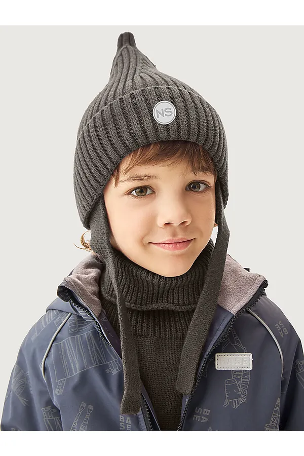 Комплект шапка и манишка NIKASTYLE, кофе - фото 1