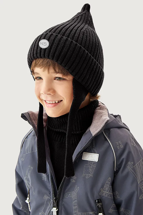 Комплект шапка и манишка NIKASTYLE, черный - фото 1