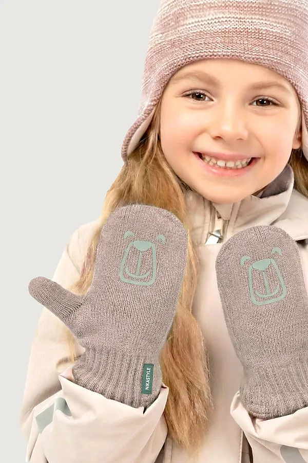 Варежки NIKASTYLE, какао - фото 1