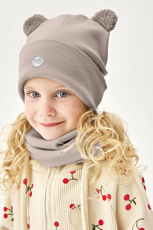 Комплект шапка и снуд NIKASTYLE, какао - фото 1