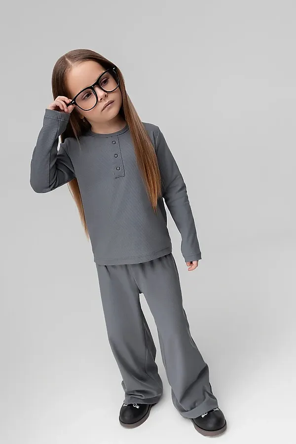 Костюм (Лонгслив+Брюки) BODO, темно-серый - фото 1