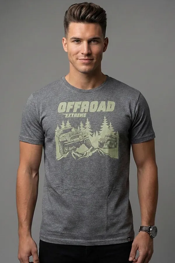 Футболка F5, темно-серый меланж - фото 1