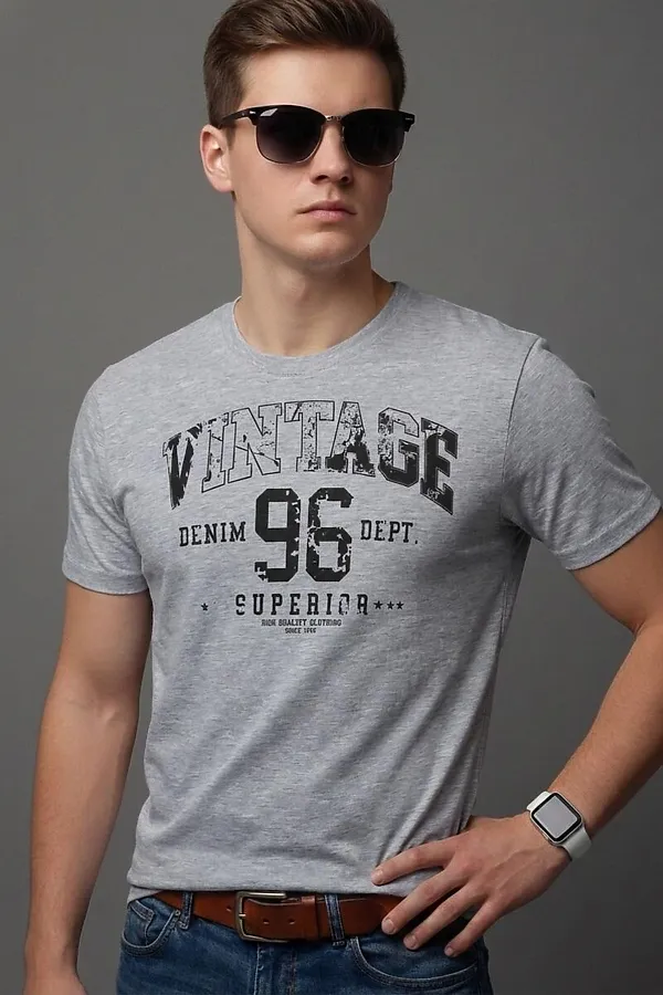 Футболка F5, серый меланж - фото 1