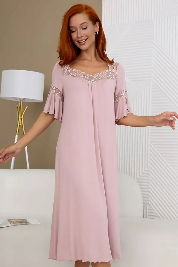 Сорочка Джина НАТАЛИ, бежевый - фото 1