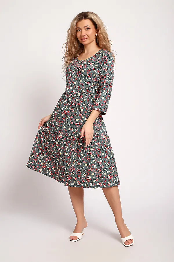 Платье 51208 НАТАЛИ, зеленый - фото 1