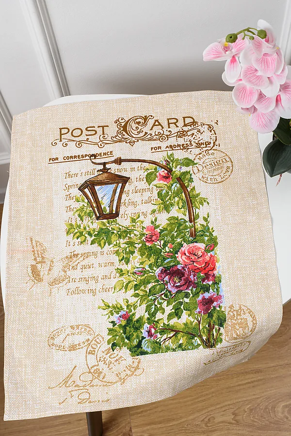 Открытка кухонное полотенце НАТАЛИ, бежевый+фонарь - фото 1