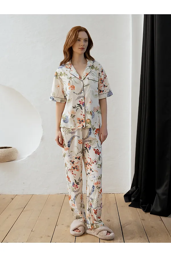 Женская пижама INDEFINI, молочный - фото 1