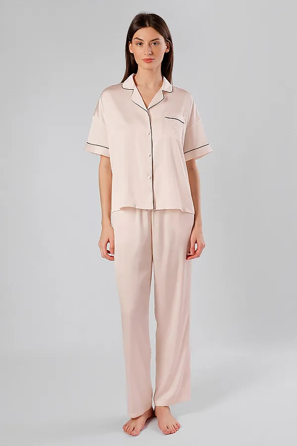 Женская пижама INDEFINI, молочный - фото 1