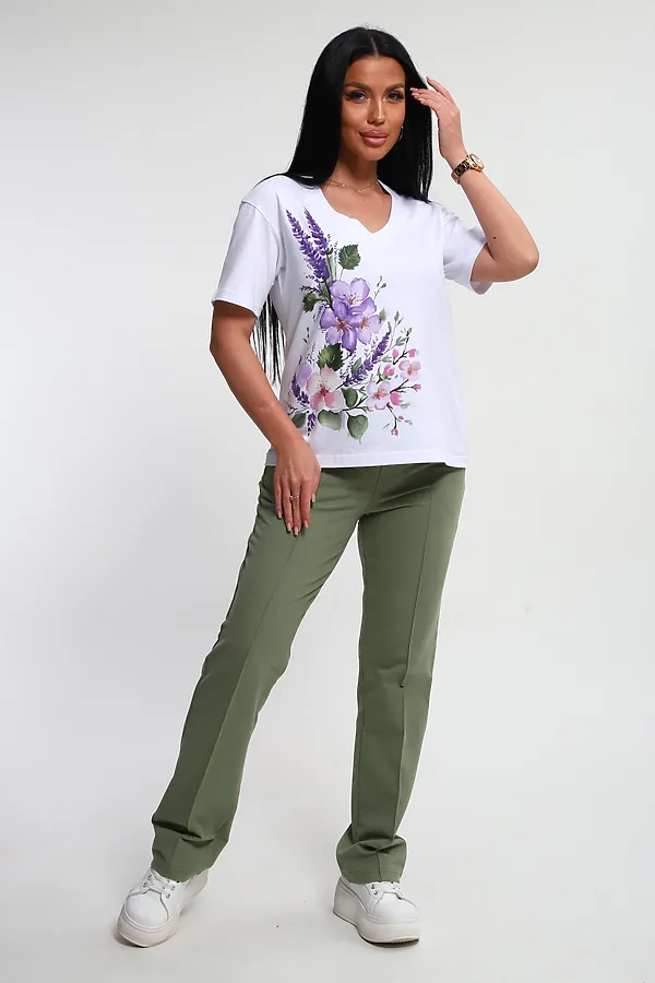 Костюм с брюками 74725 НАТАЛИ, фисташковый - фото 1