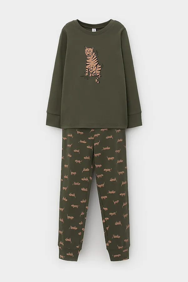 Пижама CROCKID, темно-зеленый - фото 1