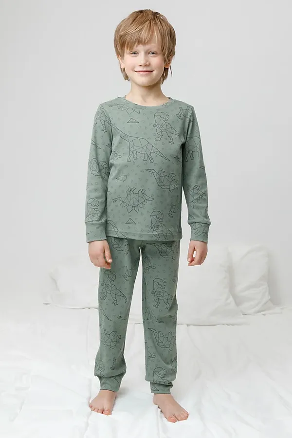 Пижама CROCKID, зеленый - фото 1