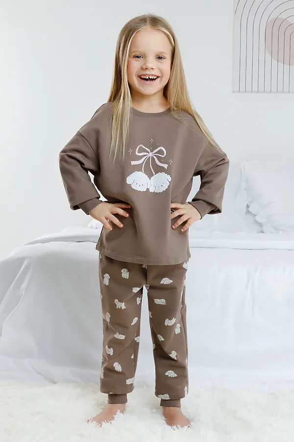 Пижама CROCKID, коричневый - фото 1