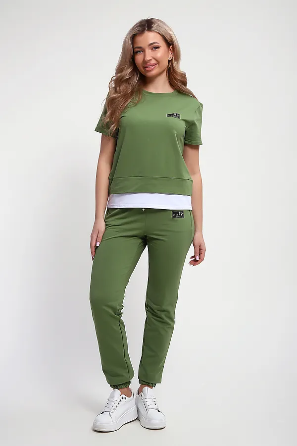 Костюм с брюками 5712 НАТАЛИ, шпинатовый - фото 1