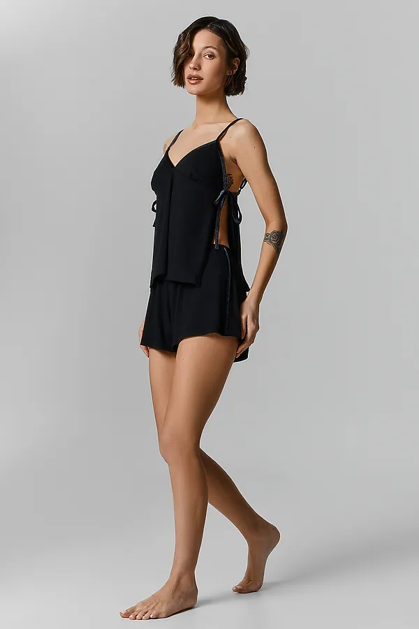 Комплект женский (блуза, шорты) MARK FORMELLE, черный - фото 1