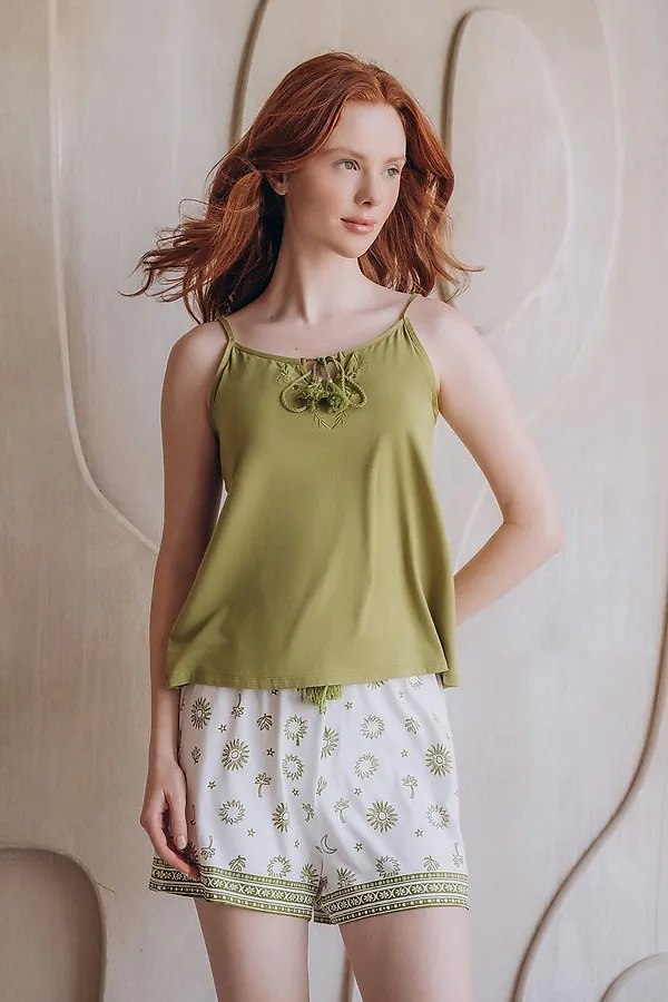 Топ INDEFINI, оливковый - фото 1