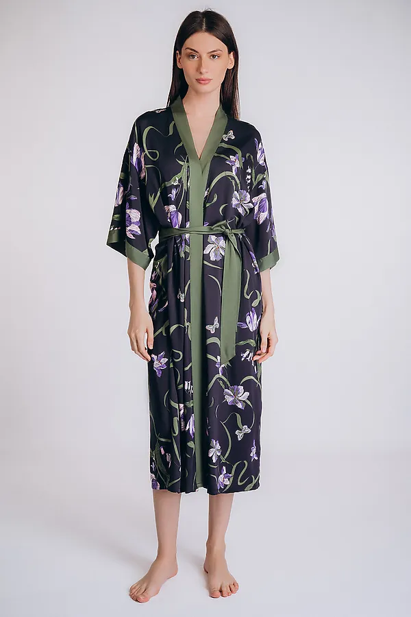 Халат INDEFINI, черный - фото 1