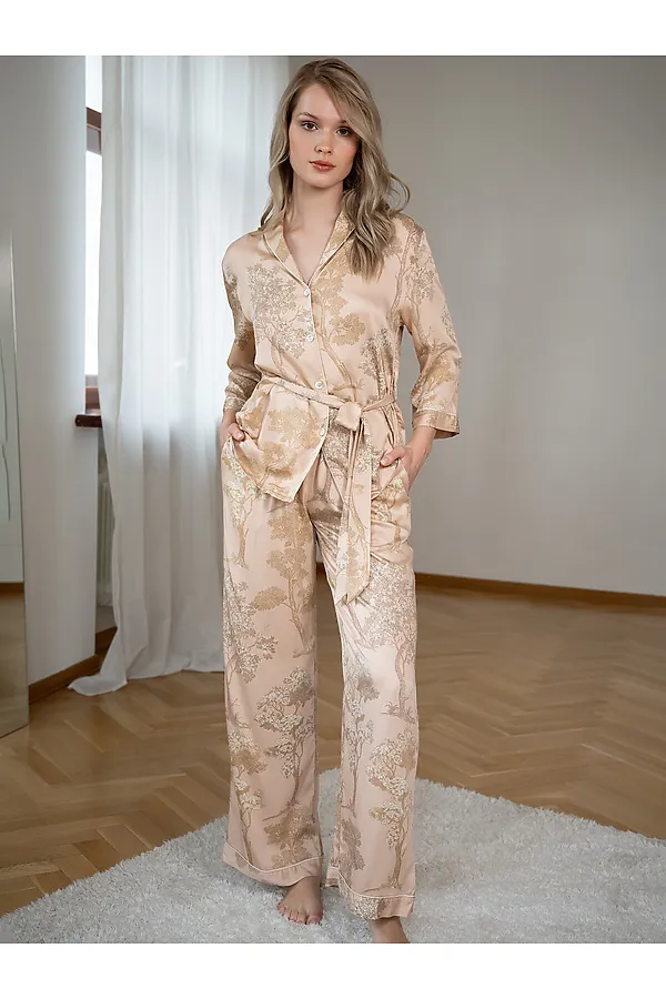 Женская пижама INDEFINI, персиковый - фото 1