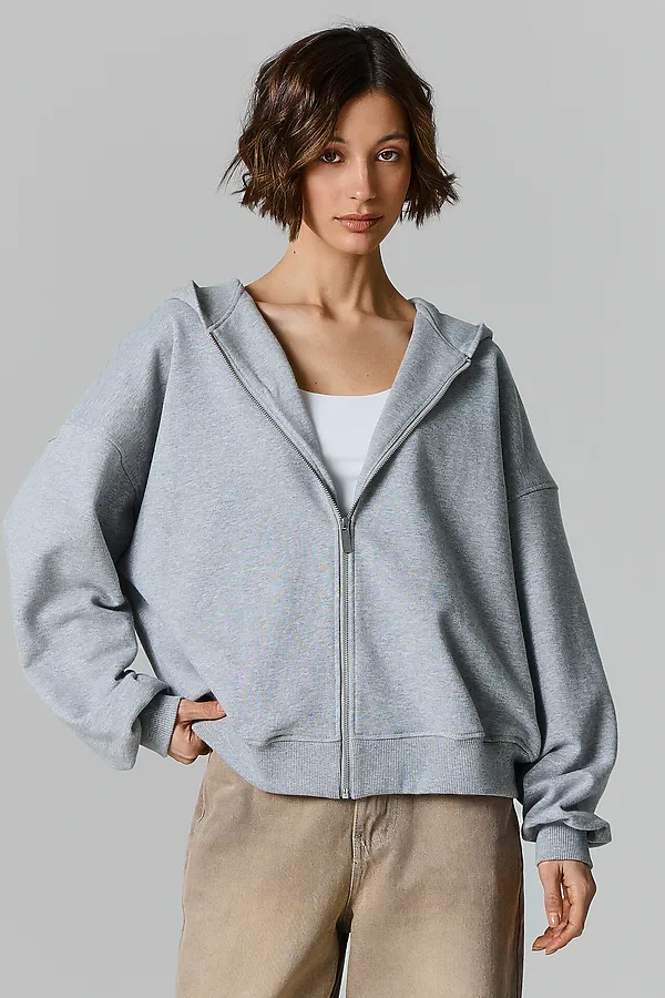Толстовка женская MARK FORMELLE, серый меланж - фото 1