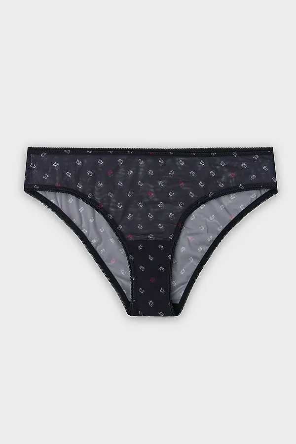 Трусы женские MARK FORMELLE, надписи на черном - фото 1