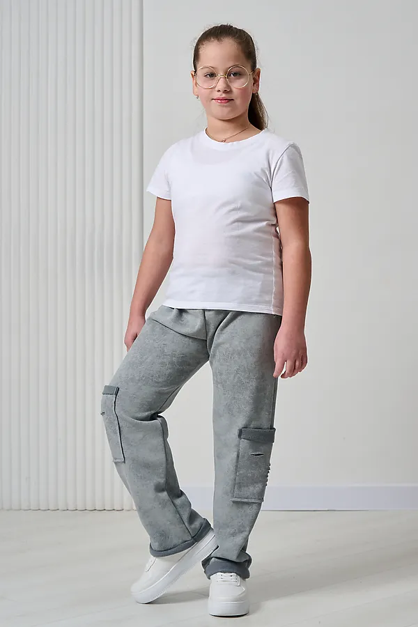 Детские брюки 67195 НАТАЛИ, серый винтаж - фото 1
