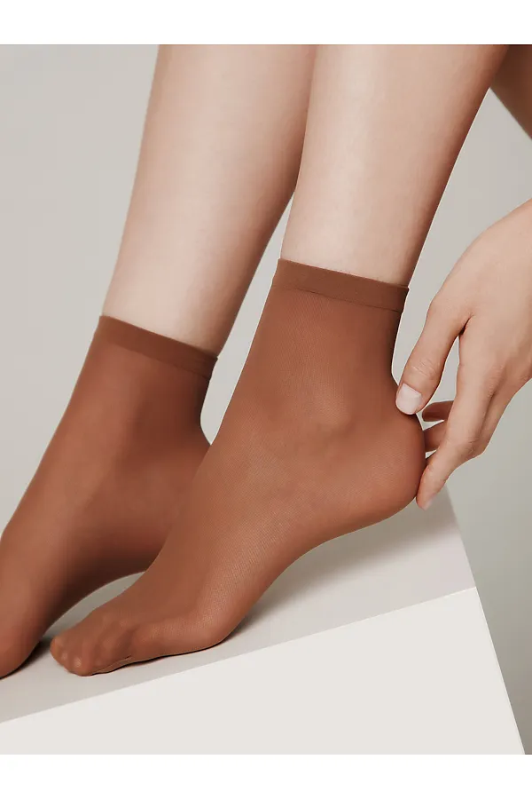 CONTE TULLE (2 пары) Носки женские CONTE ELEGANT, бронза - фото 1