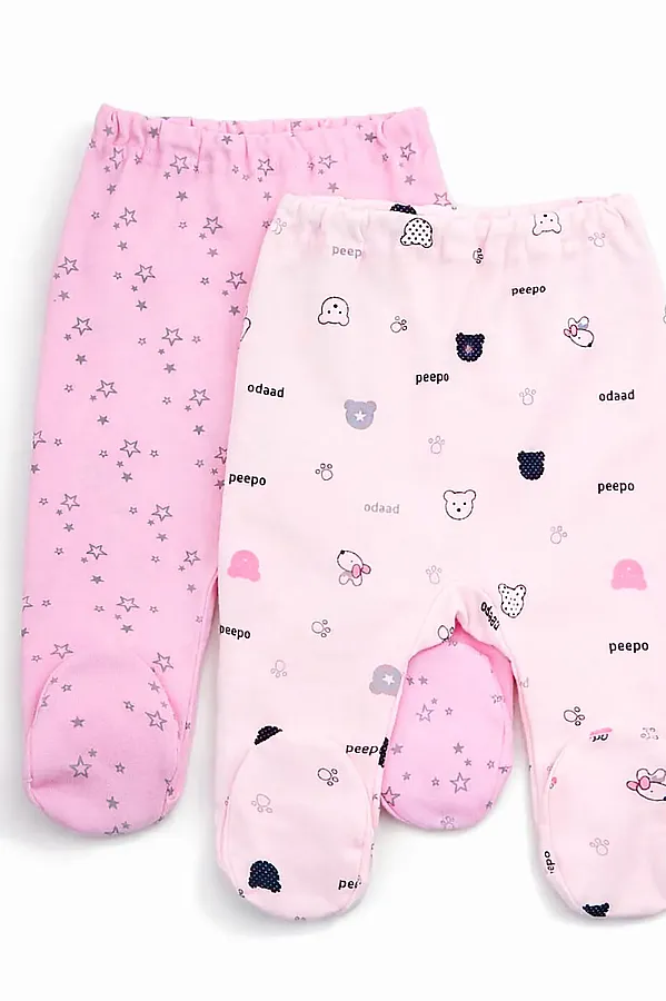 Ползунки 2 шт YOULALA, розовый - фото 1