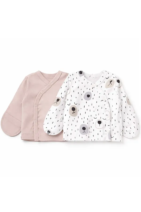 Распашонка 2 шт YOULALA, бежевый - фото 1