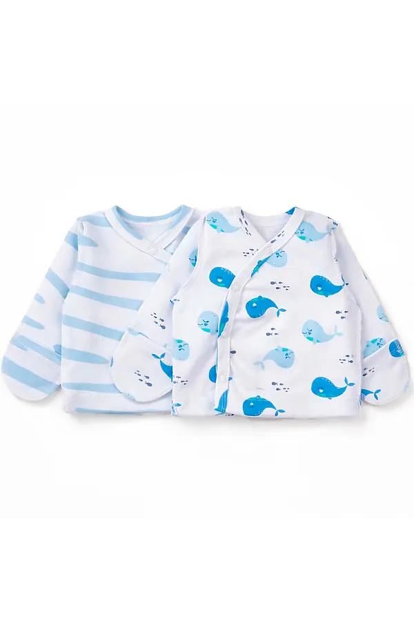 Распашонка 2 шт YOULALA, голубой - фото 1