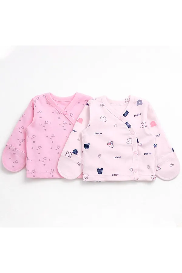 Распашонка 2 шт YOULALA, розовый - фото 1