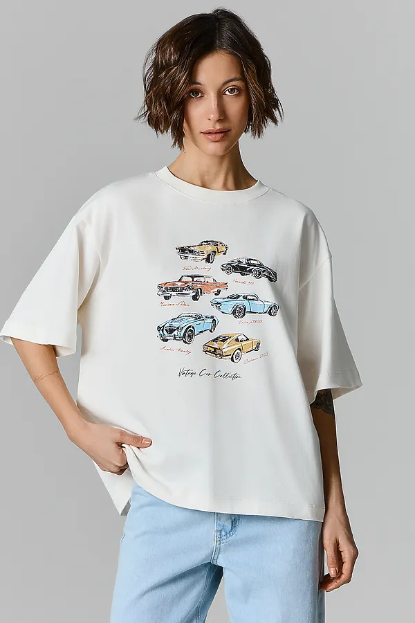 Футболка женская MARK FORMELLE, св. молочный1+печать - фото 1