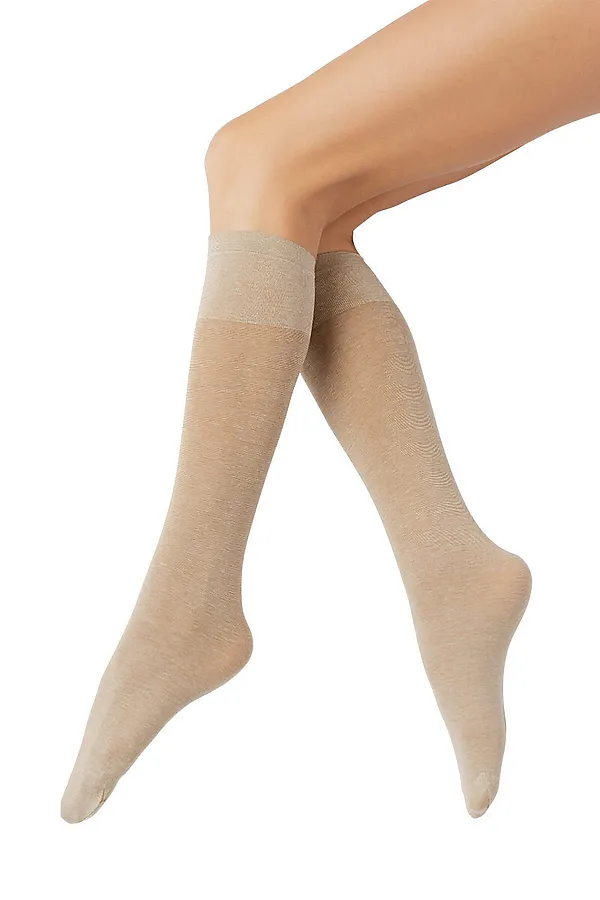 Гольфы синтетические MINIMI, naturelle (бежевый) - фото 1