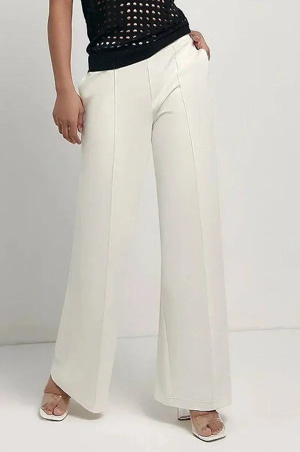 CONTE LBK 1794 Широкие брюки из футера c боковыми карманами CONTE ELEGANT, экрю - фото 1