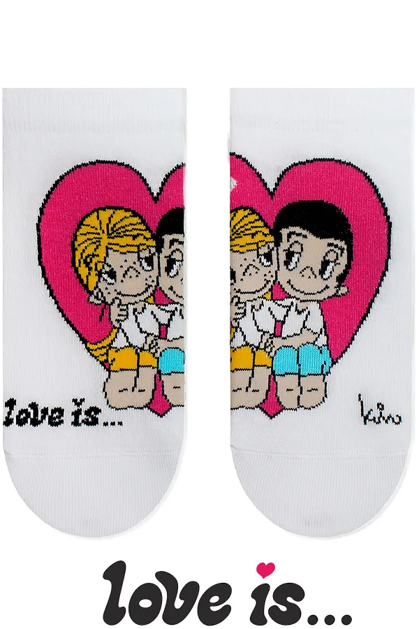 БРЕСТСКИЕ НОСКИ ЖЕНСКИЕ 1163 LOVE IS (укороченные) БРЕСТСКИЕ, white - фото 1