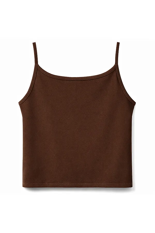 Топ кулирка лайкра YOULALA, коричневый - фото 1