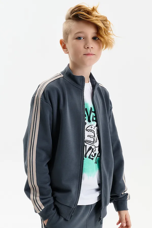 Толстовка для мальчиков PELICAN, серый - фото 1