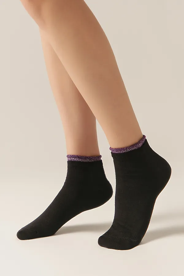 CONTE ACTIVE Носки женские CONTE ELEGANT, черно-лиловый - фото 1