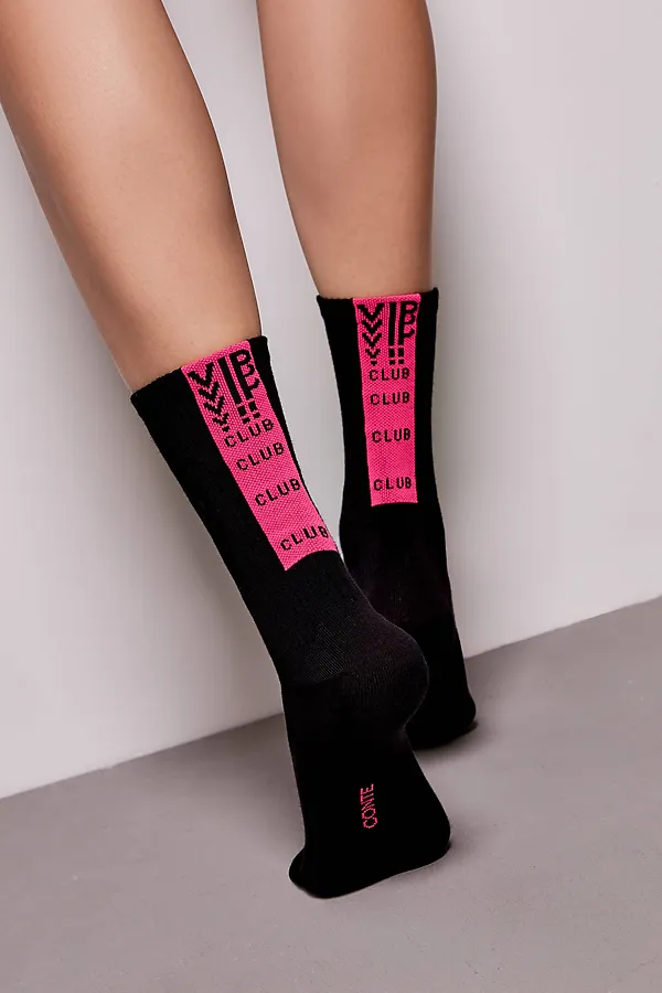 CONTE ACTIVE Носки женские (удлиненные) CONTE ELEGANT, черно-розовый - фото 1