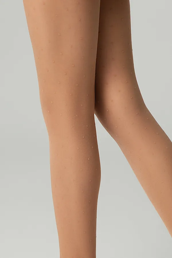 CONTE DOTSY Колготки в мелкую точку с усиленным торсом-шортиками CONTE ELEGANT, натуральный - фото 1