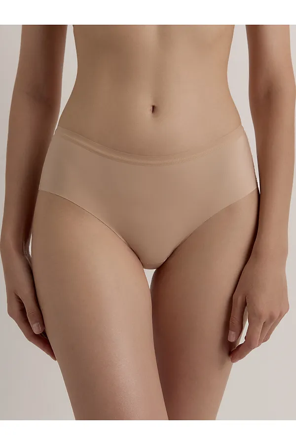 CONTE ASSORTI RP7181 Бесшовные женские трусы «хипстеры» со средней линией талии CONTE ELEGANT, телесный - фото 1